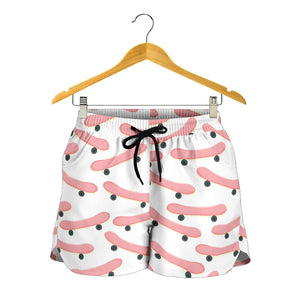 Skate Board Pattern Print Design 05 Women Shorts