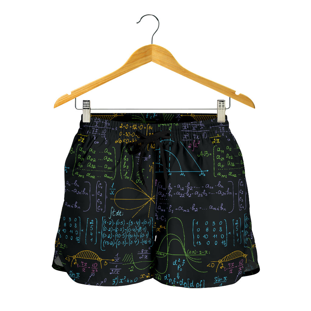 Math Pattern Print Design 04 Women Shorts