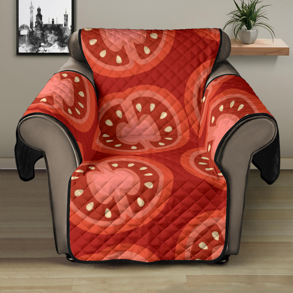 Sliced Tomato Pattern Recliner Cover Protector