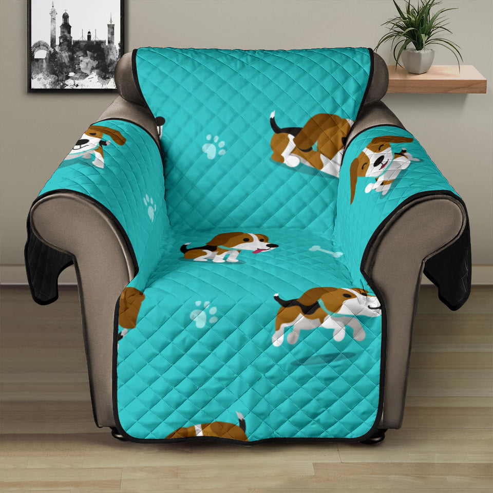 Cute Beagle Pattern Recliner Cover Protector