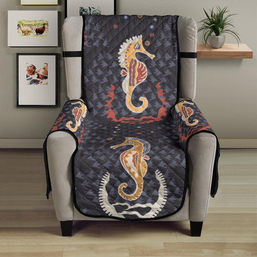 Seahorse Pattern Chair Cover Protector