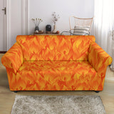 Red Flame Fire Pattern Loveseat Couch Slipcover