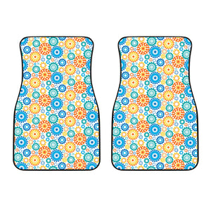 Gear Pattern Print Design 04 Front Car Mats