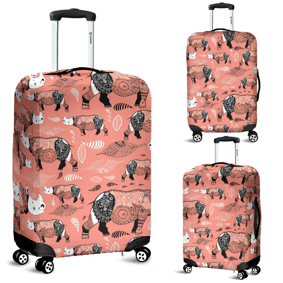 Rhino Tribal Pattern Luggage Covers