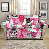 Cool Chihuahua Pink Pattern Loveseat Couch Cover Protector