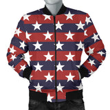 USA Star Pattern Background Men Bomber Jacket