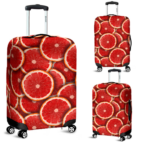 Sliced Grapefruit Pattern Background Luggage Covers