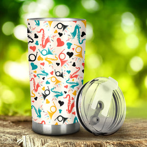 Saxophone Pattern Background Tumbler