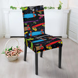 Skate Board Pattern Print Design 03 Dining Chair Slipcover