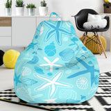 Starfish Shell Blue Theme Pattern Bean Bag Cover