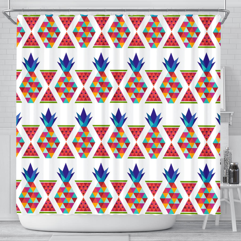 Geometric Pineapple Pattern Shower Curtain Fulfilled In US