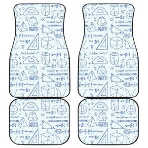 Math Pattern Print Design 03 Front and Back Car Mats