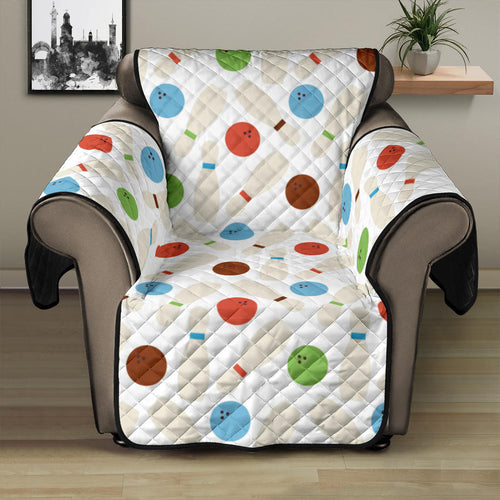 Bowling Ball and Pin Pattern Recliner Cover Protector