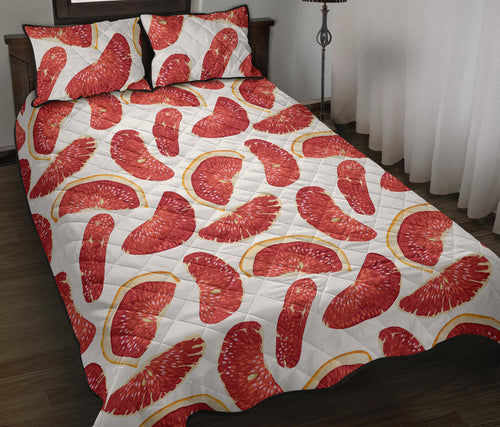 Grapefruit Pattern Quilt Bed Set