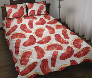 Grapefruit Pattern Quilt Bed Set