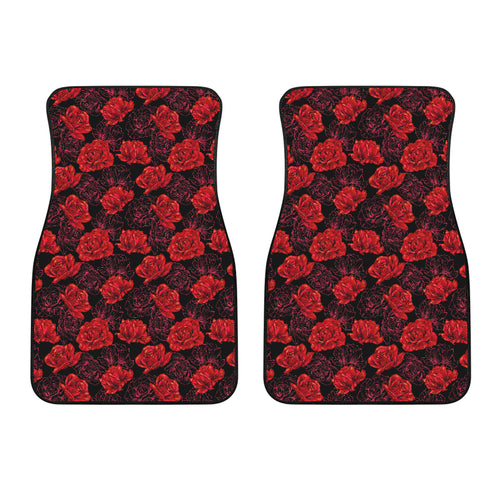 Rose Pattern Print Design 01 Front Car Mats