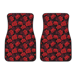 Rose Pattern Print Design 01 Front Car Mats