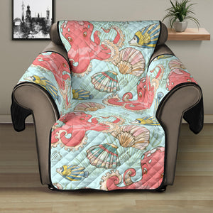 Octopus Fish Shell Pattern Recliner Cover Protector