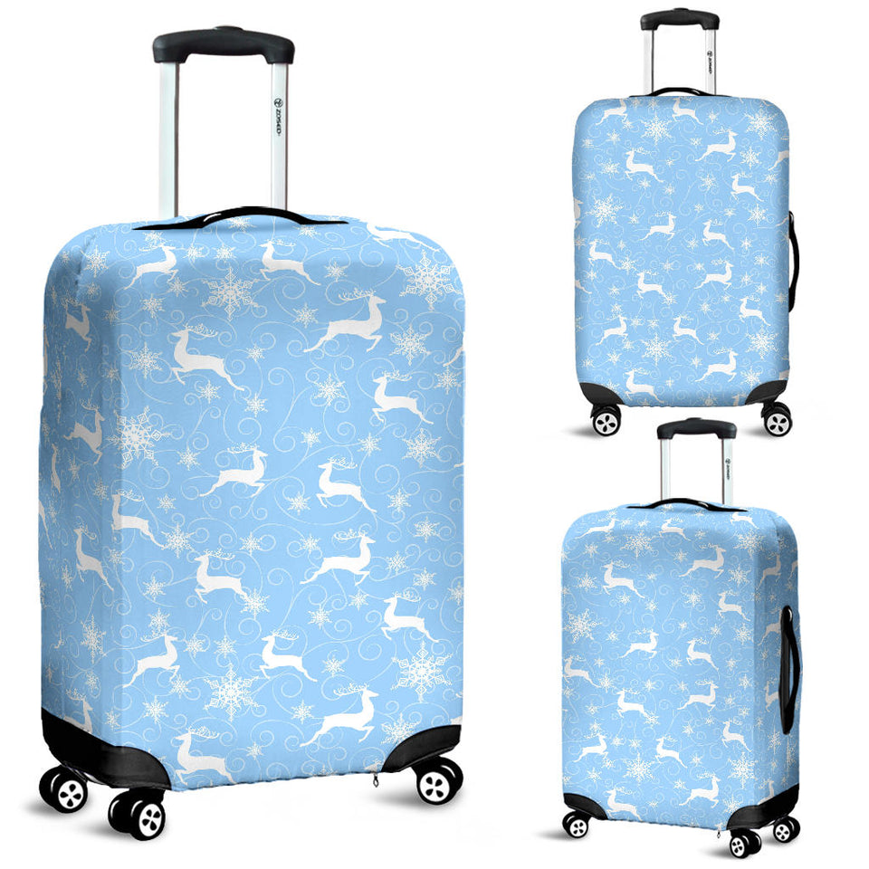 Snowflake Deer Pattern Luggage Covers