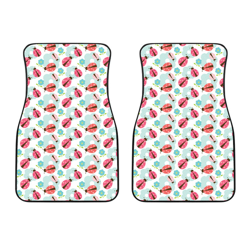 Ladybug Pattern Print Design 03 Front Car Mats