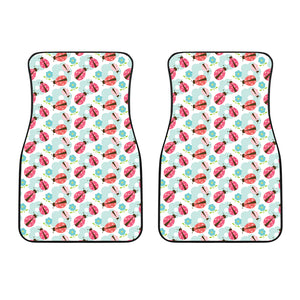 Ladybug Pattern Print Design 03 Front Car Mats