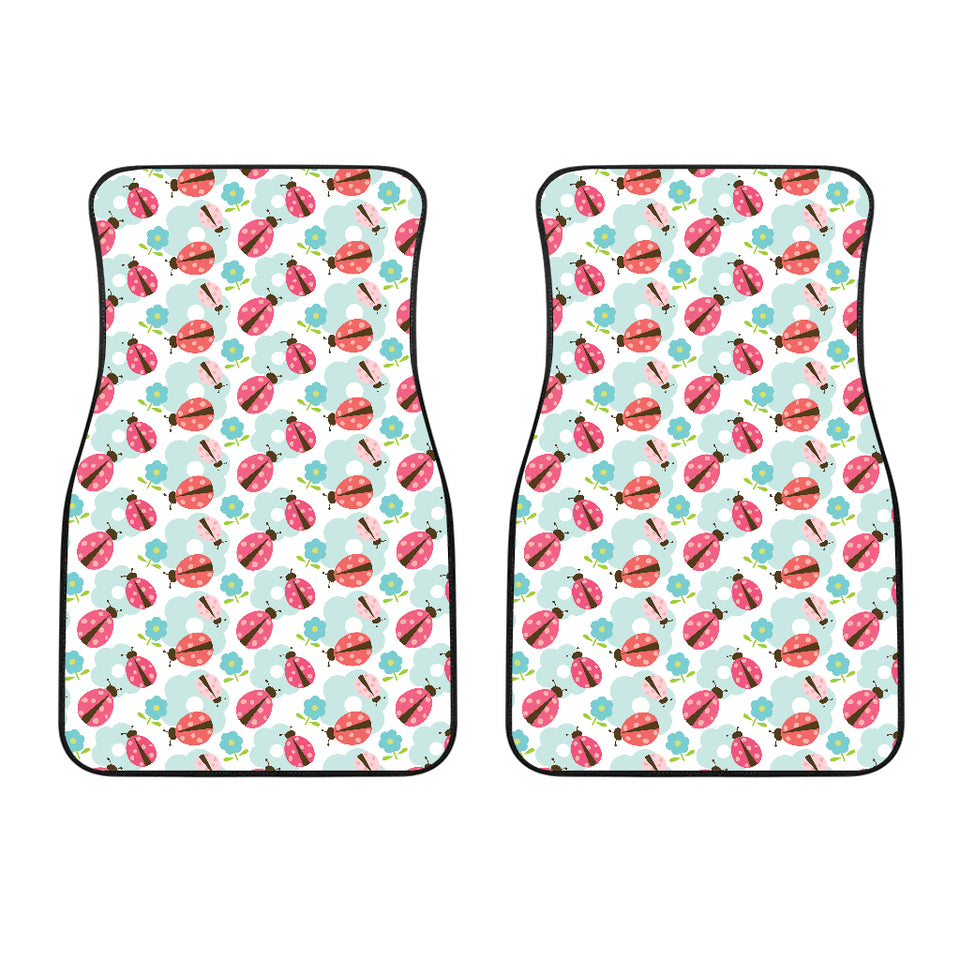 Ladybug Pattern Print Design 03 Front Car Mats