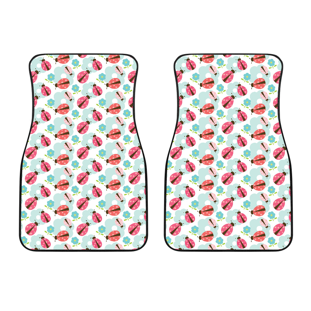 Ladybug Pattern Print Design 03 Front Car Mats