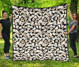 Popcorn Pattern Print Design 02 Premium Quilt