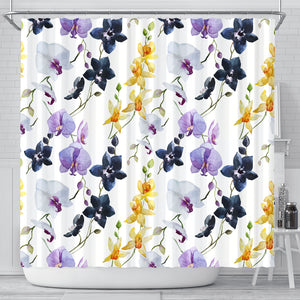 Orchid Pattern Background Shower Curtain Fulfilled In US