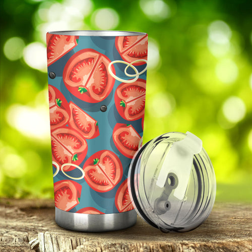 Tomato Pattern Background Tumbler