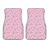 Eiffel Tower Pink Background Pattern Print Design 04 Front Car Mats