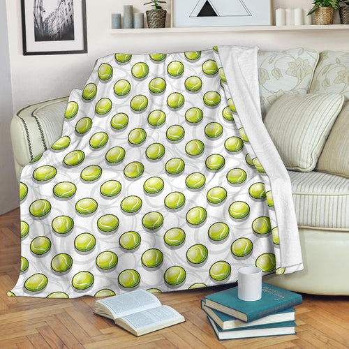 Tennis Pattern Print Design 05 Premium Blanket