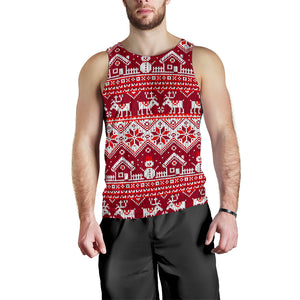 Snowman Sweater Printed Pattern Men Tank Top