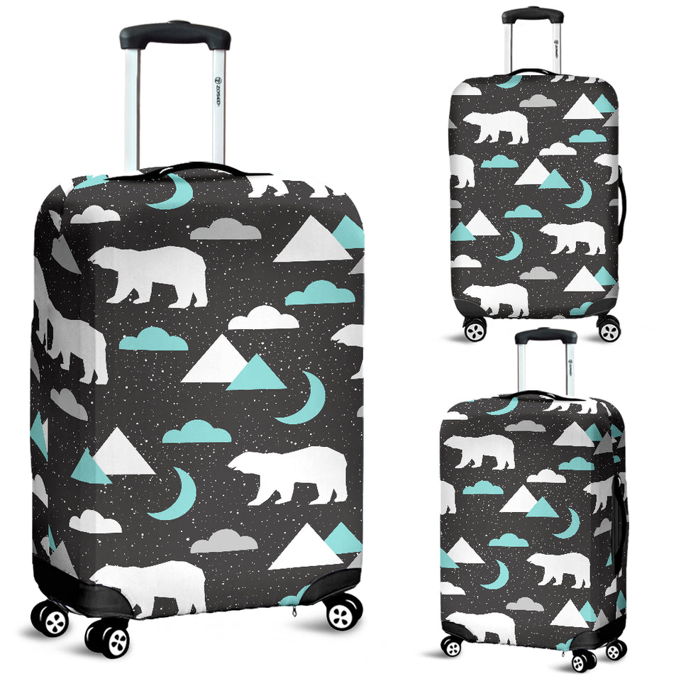 Polar Bear Moon Pattern Luggage Covers