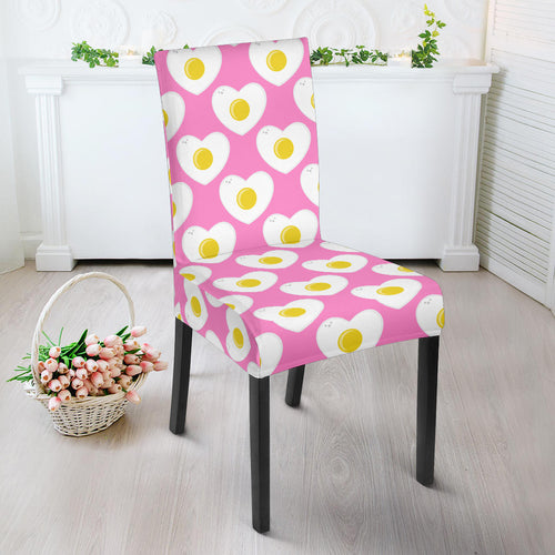 Fried Eggs Pattern Print Design 02 Dining Chair Slipcover