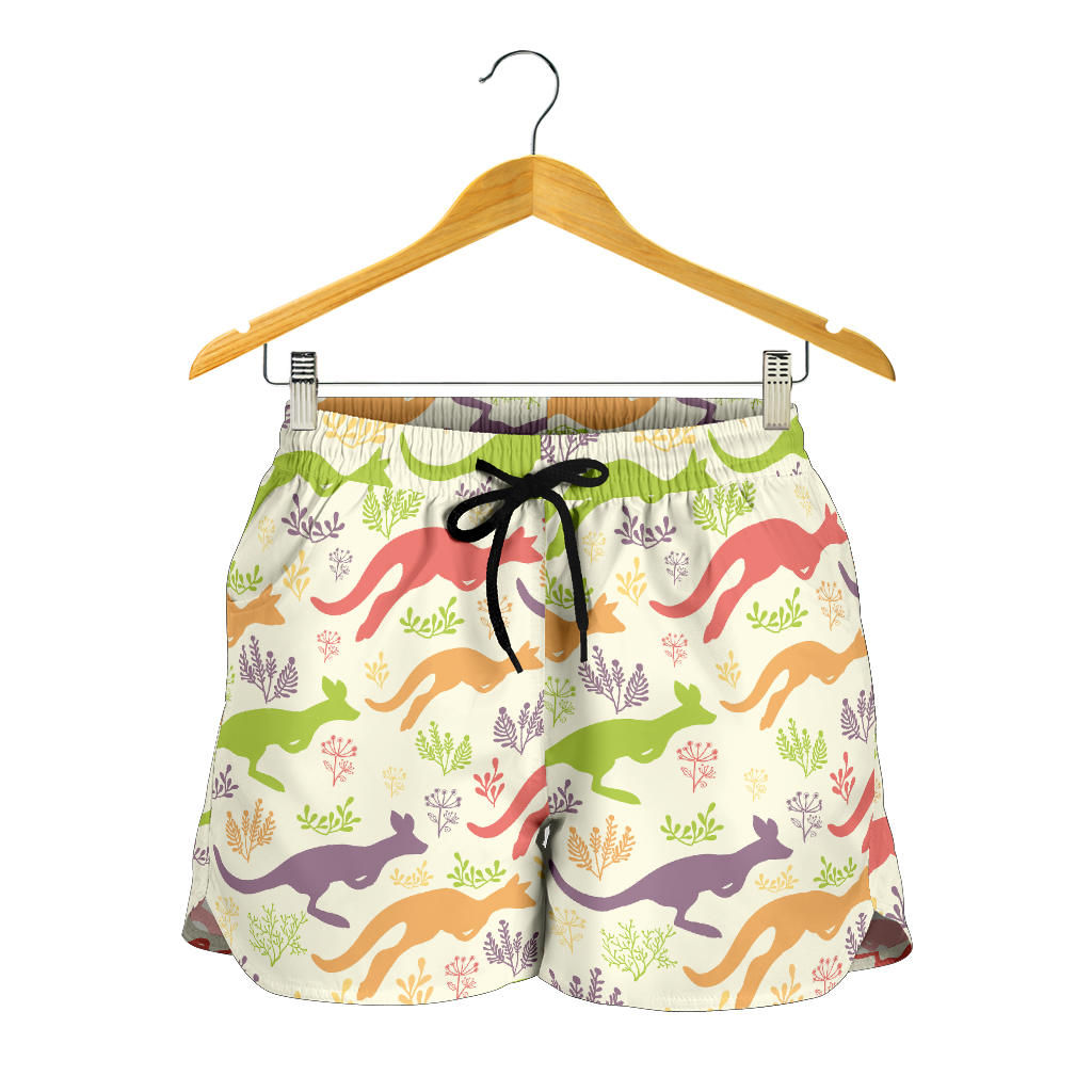 Colorful Kangaroo Pattern Women Shorts