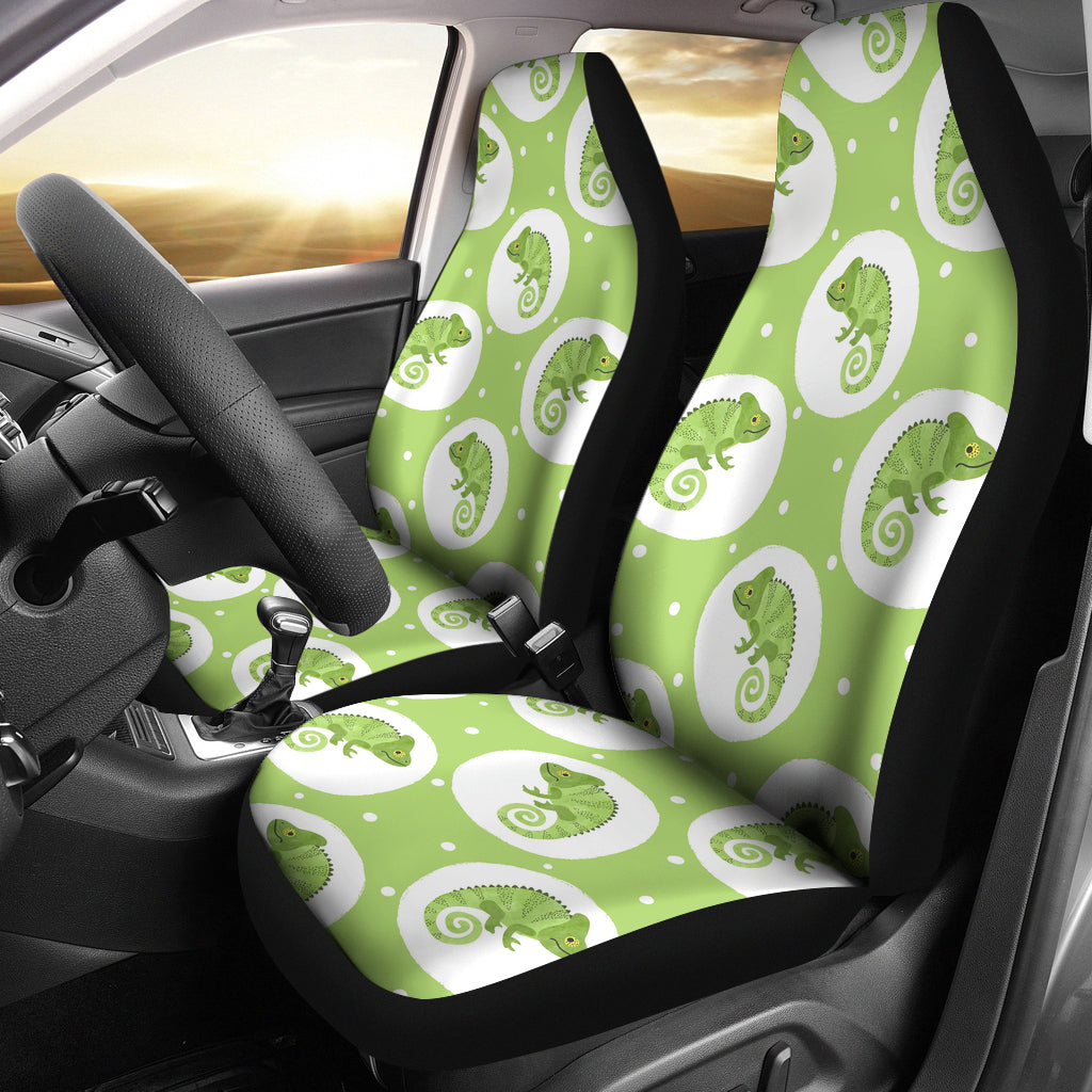 Chameleon Lizard Circle Pattern Universal Fit Car Seat Covers