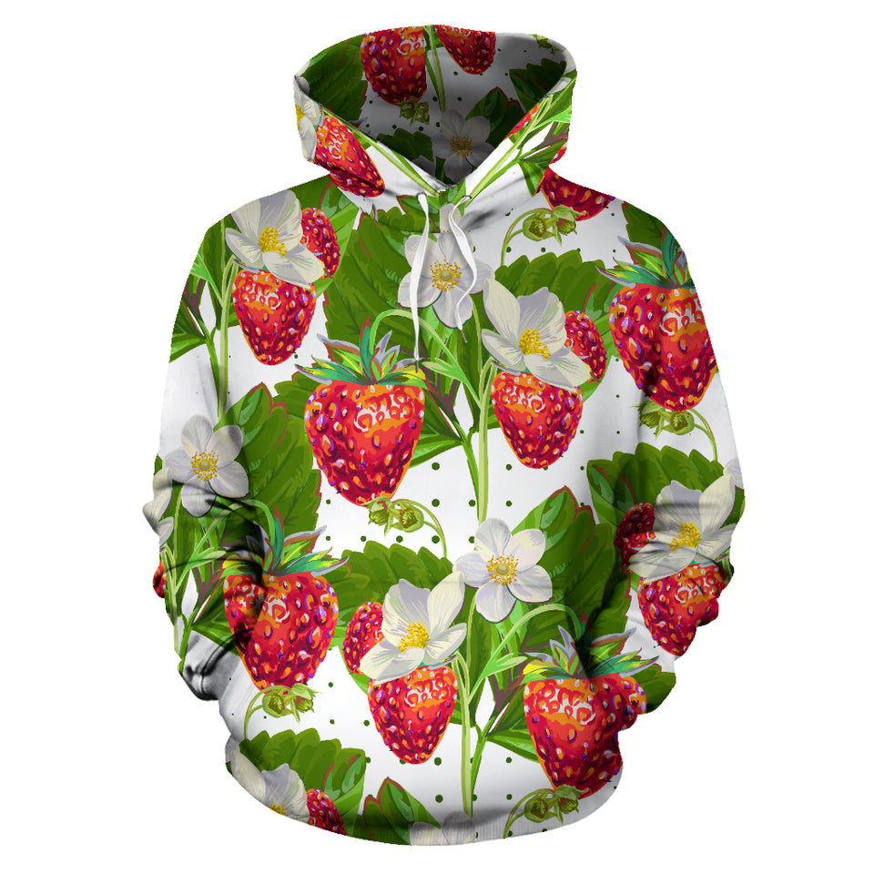 Strawberry Pattern Men Women Pullover Hoodie