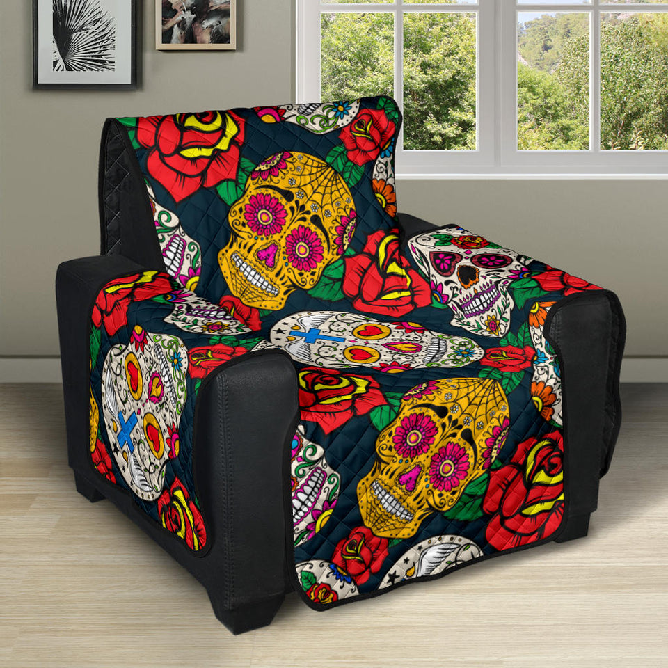 Suger Skull Pattern Background Recliner Cover Protector