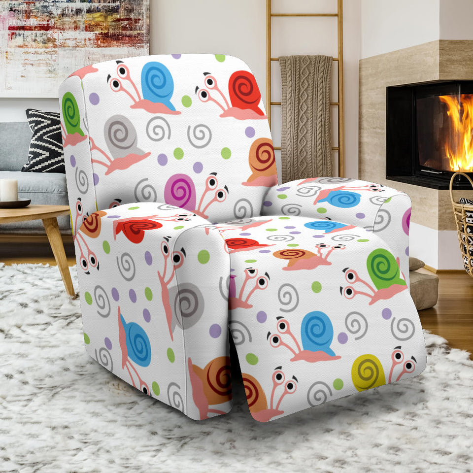 Snail Pattern Print Design 05 Recliner Chair Slipcover