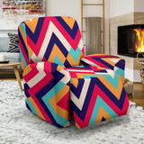 Zigzag Chevron Pattern Background Recliner Chair Slipcover