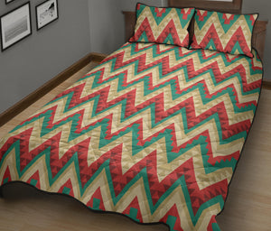 Zigzag Chevron Pattern Quilt Bed Set