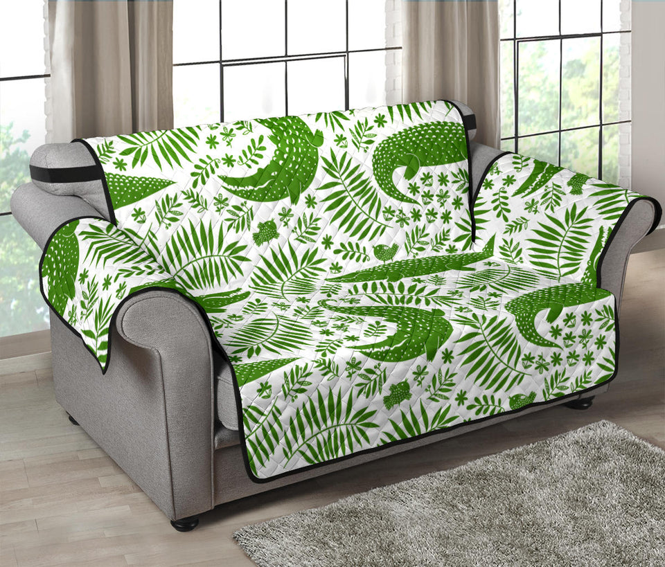 Crocodile Pattern Loveseat Couch Cover Protector