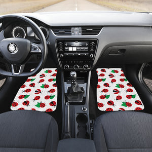 Ladybug Pattern Print Design 01 Front and Back Car Mats