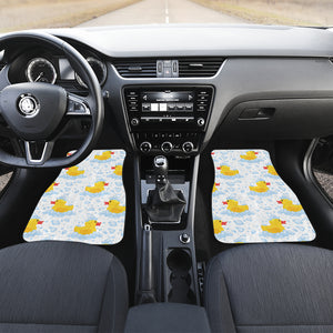 Duck Toy Pattern Print Design 03 Front and Back Car Mats