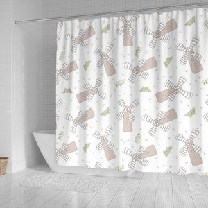 Windmill Pattern Background Shower Curtain Fulfilled In US