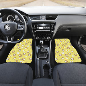 Fried Eggs Pattern Print Design 03 Front and Back Car Mats