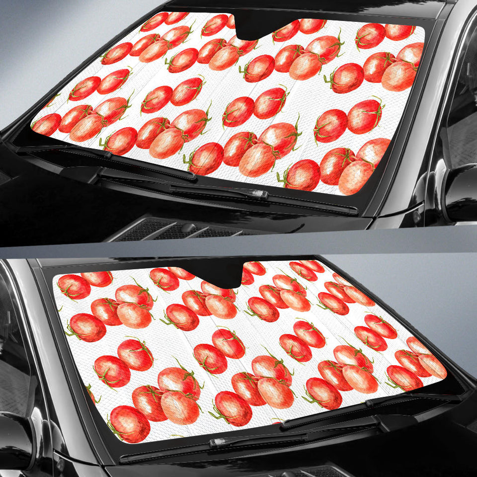 Tomato Water Color Pattern Car Sun Shade