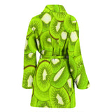 Sliced Kiwi Pattern Women Bathrobe