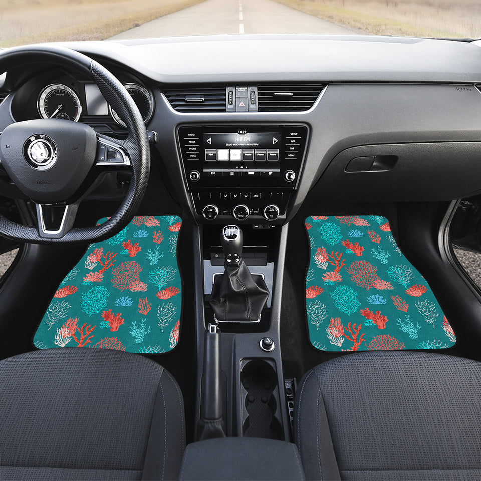 Coral Reef Pattern Print Design 04 Front Car Mats